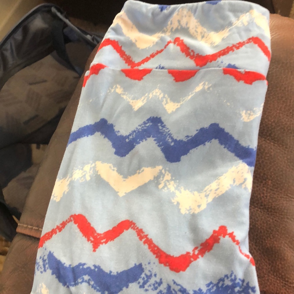 Lularoe red white and blue OS